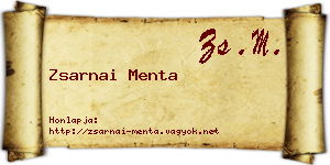 Zsarnai Menta névjegykártya